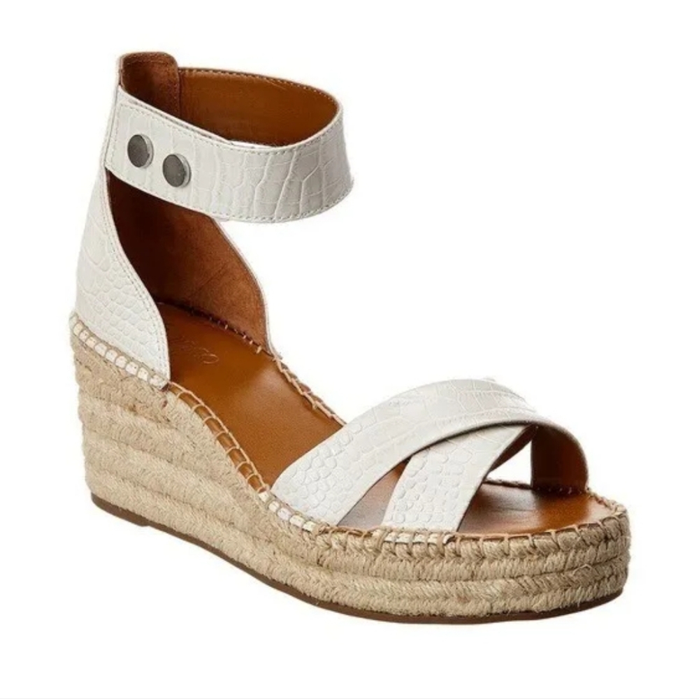 Anthropologie Franco Sarto Womens Carlotta Espadrille Wedge Sandals Shoes 8.5